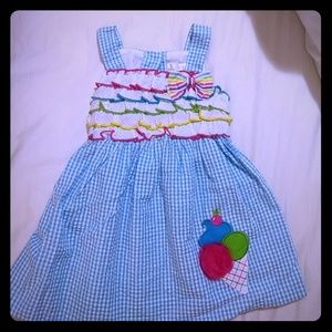 Plaid dress with ice cream design